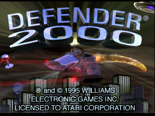 Defender 2000 title screen for Jaguar